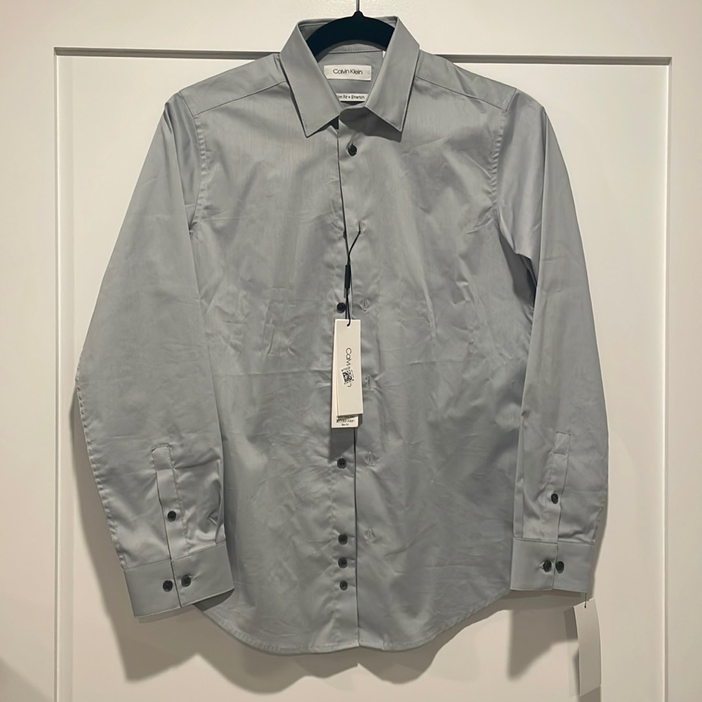 Calvin Klein Slim Fit Dress Shirt Boys - Size 14 (NWT)